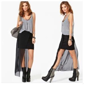 Cheap Monday chizu long black skirt